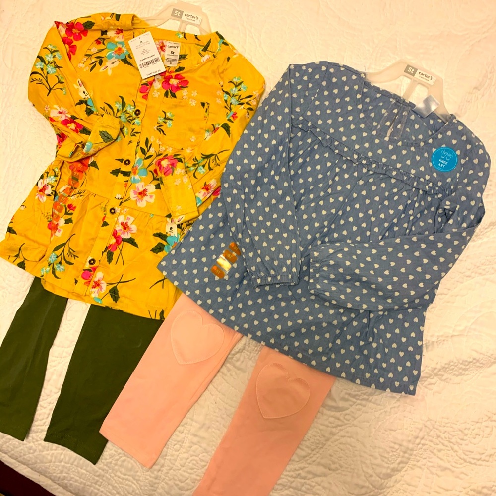 NWT Carter’s outfits 5t